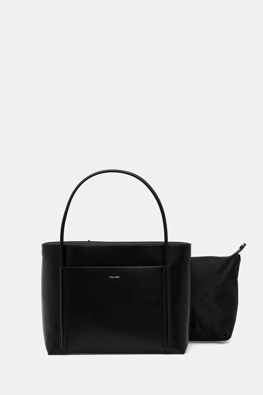 Τσάντα Calvin Klein απομίμηση λείου δέρματος μαύρο K60K613109