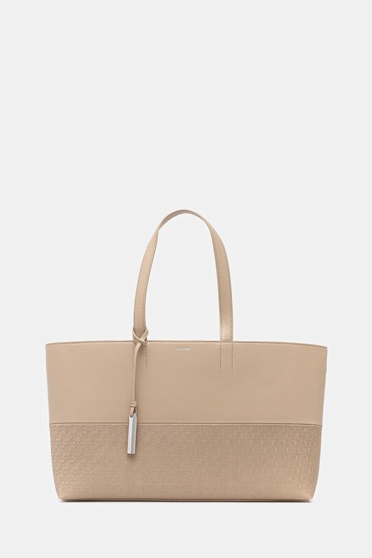 Calvin Klein torebka mieści A4 beżowy K60K613166