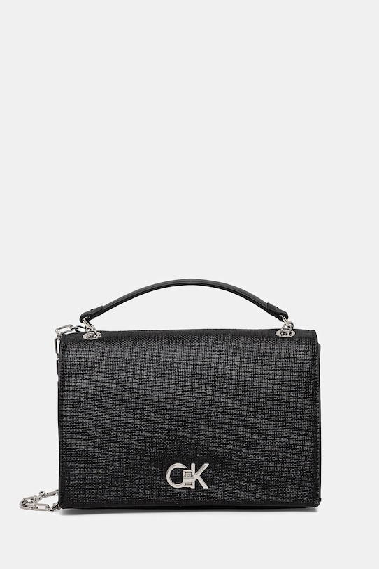 Kabelka Calvin Klein imitácia kože čierna K60K613177