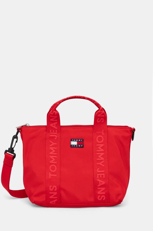 Τσάντα Tommy Jeans υφασμάτινο κόκκινο AW0AW17288