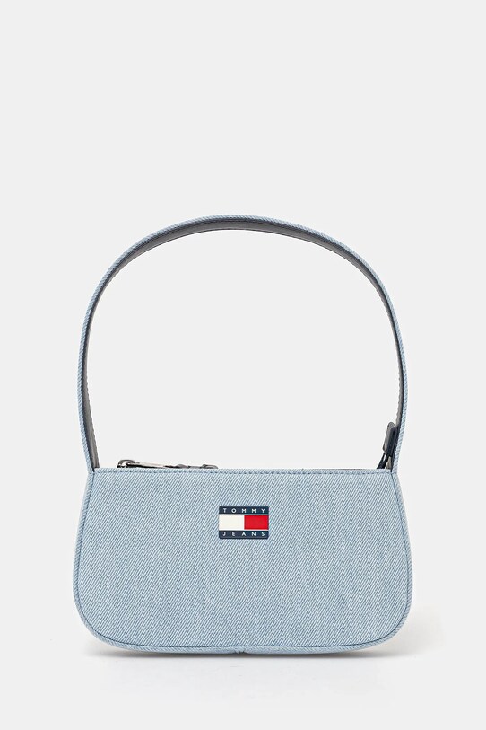 Kabelka Tommy Jeans hladký modrá AW0AW17363