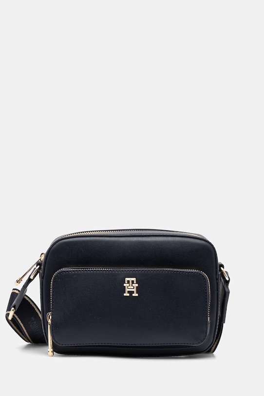 Kabelka Tommy Hilfiger jednofarebný tmavomodrá AW0AW16812