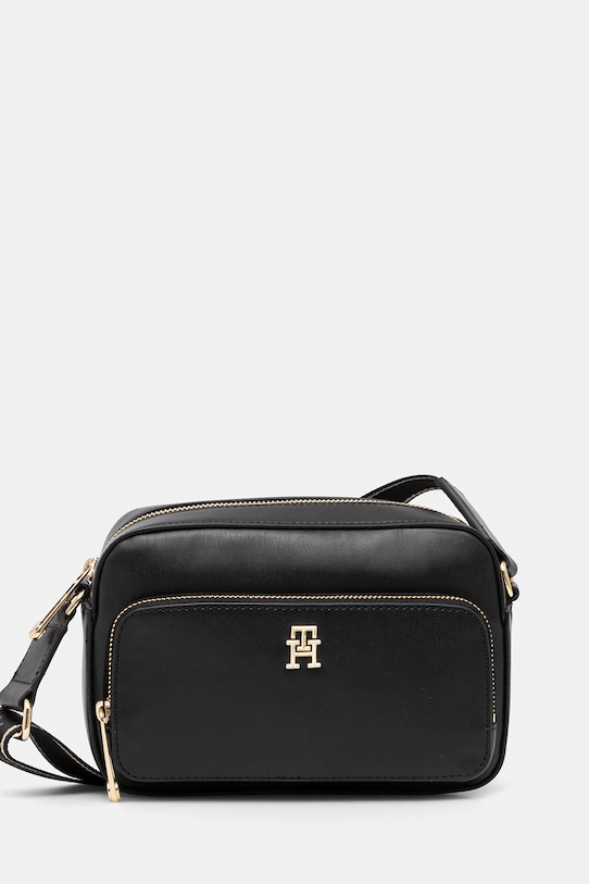 Kabelka Tommy Hilfiger jednofarebný čierna AW0AW16812