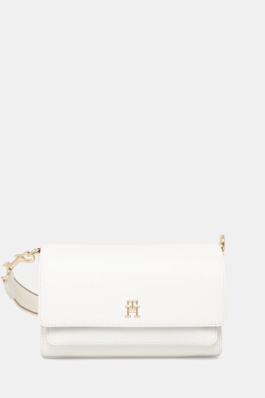 Kabelka Tommy Hilfiger hladký bílá AW0AW16813