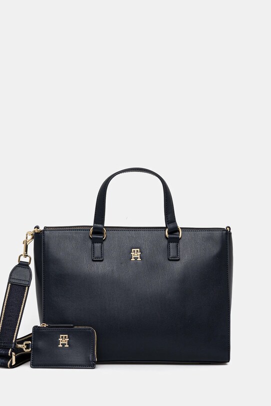 Τσάντα Tommy Hilfiger συνθετικό σκούρο μπλε AW0AW16814