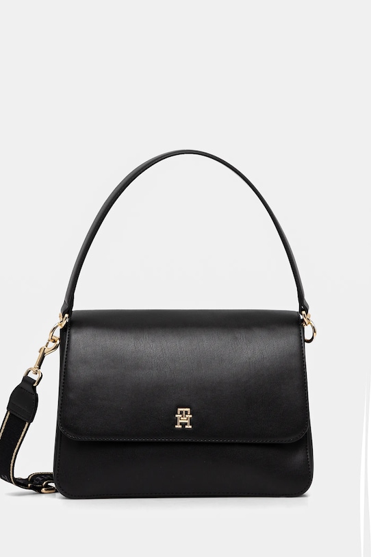 Τσάντα Tommy Hilfiger συνθετικό μαύρο AW0AW16815