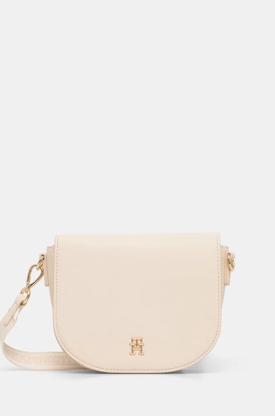 Kabelka Tommy Hilfiger jednofarebný béžová AW0AW17184