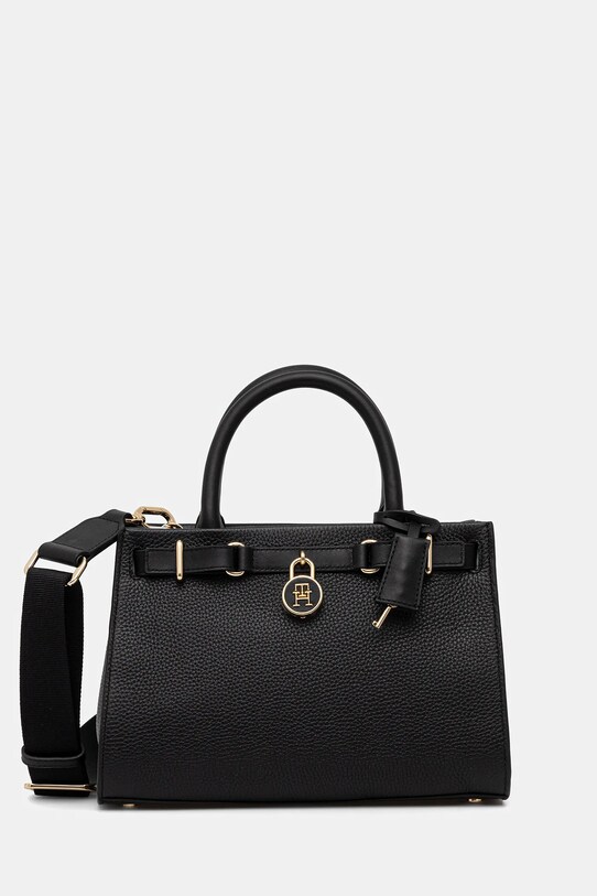 Tommy Hilfiger torebka skóra licowa czarny AW0AW17188