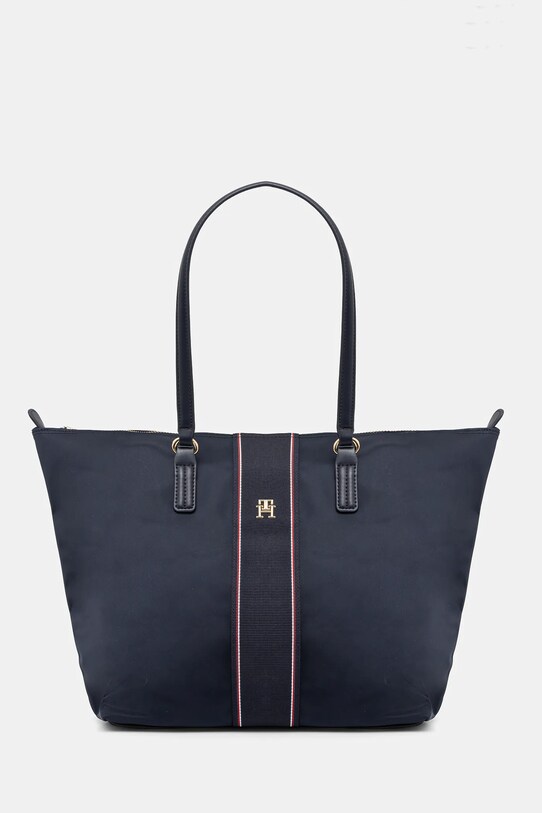 Torba Tommy Hilfiger bez uzorka mornarsko plava AW0AW17205
