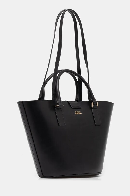 Tommy Hilfiger torebka skórzana AW0AW17209 czarny SS25