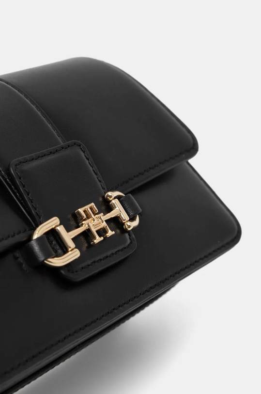 Шкіряна сумочка Tommy Hilfiger чорний AW0AW17212