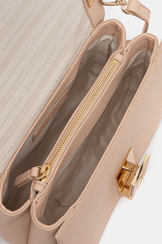 Tommy Hilfiger geantă crossbody de damă cu imitație de piele AW0AW17216 portocaliu