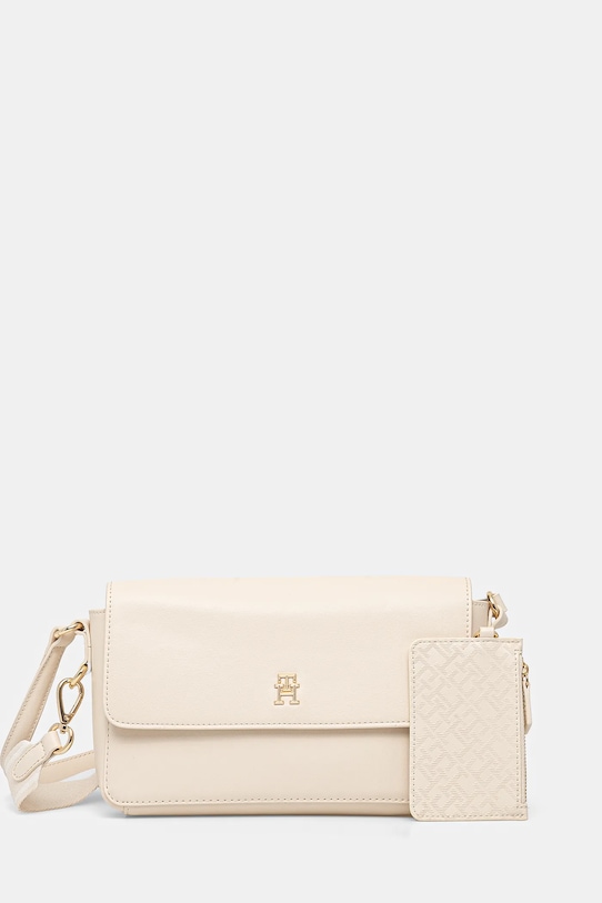 Tommy Hilfiger torebka nie mieści A4 beżowy AW0AW17219