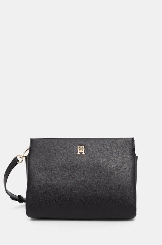 Kabelka Tommy Hilfiger jednofarebný čierna AW0AW17225