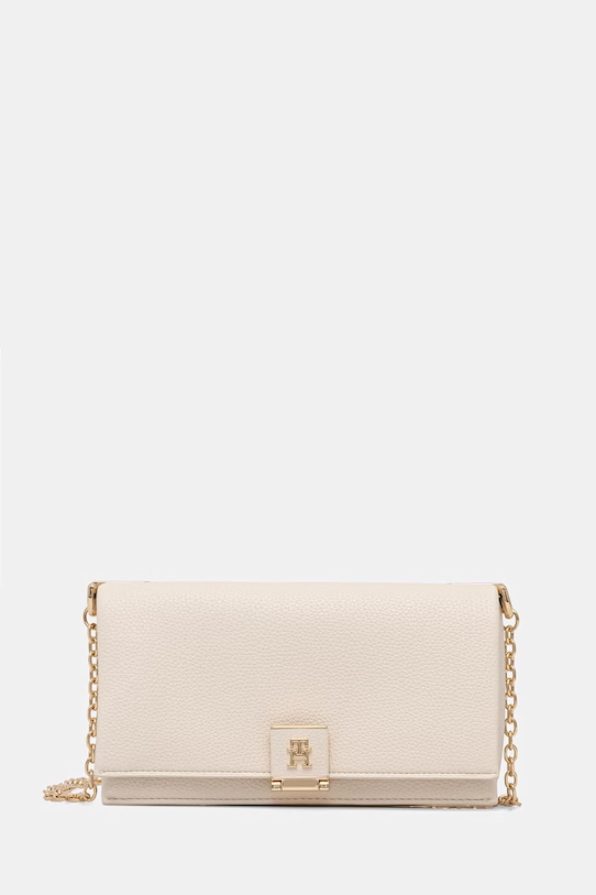 Tommy Hilfiger crossbody kabelka dámska z imitácie kože béžová AW0AW17403