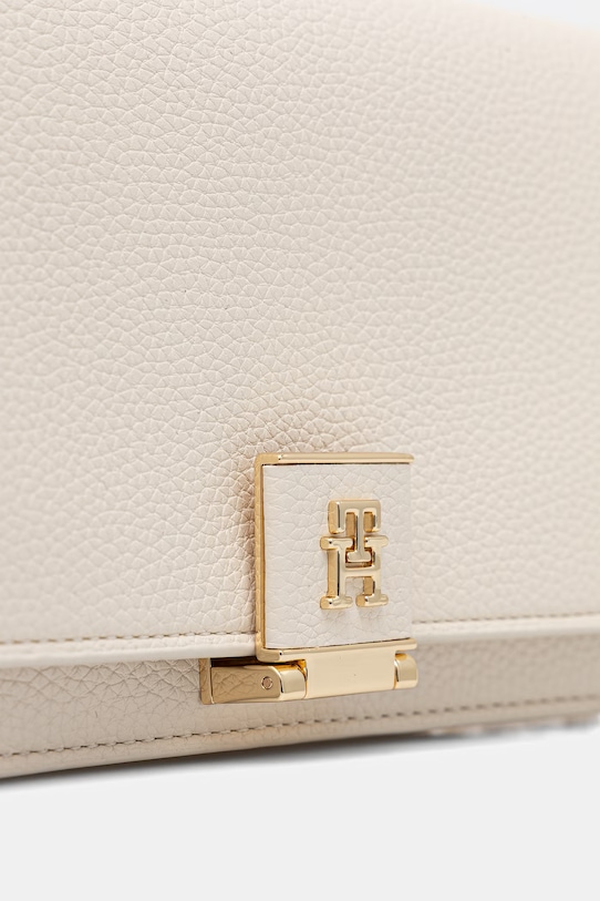 Tommy Hilfiger crossbody kabelka dámska z imitácie kože béžová AW0AW17403