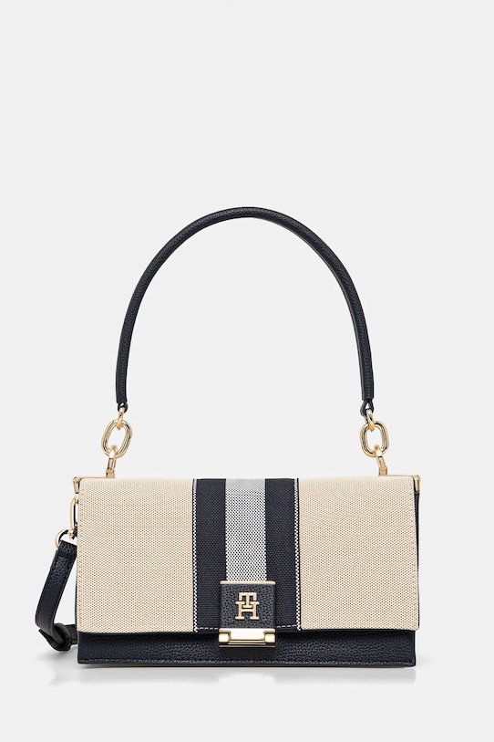 Tommy Hilfiger torebka nie mieści A4 beżowy AW0AW17404