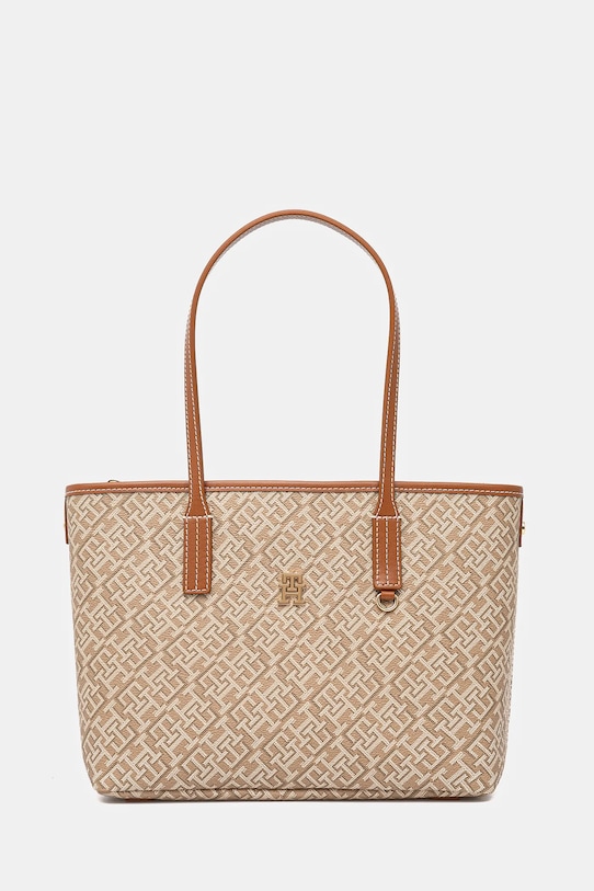 Kabelka Tommy Hilfiger vzorovaný béžová AW0AW17415
