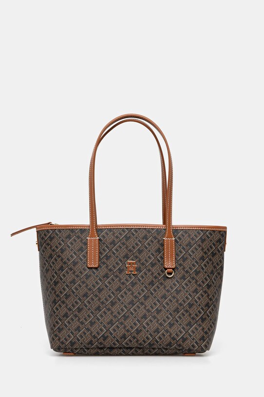 Kabelka Tommy Hilfiger vzorovaný hnedá AW0AW17415