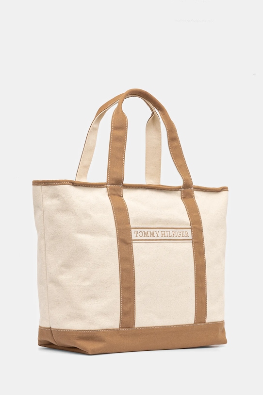 Tommy Hilfiger torebka bawełniana AW0AW17421 beżowy SS25