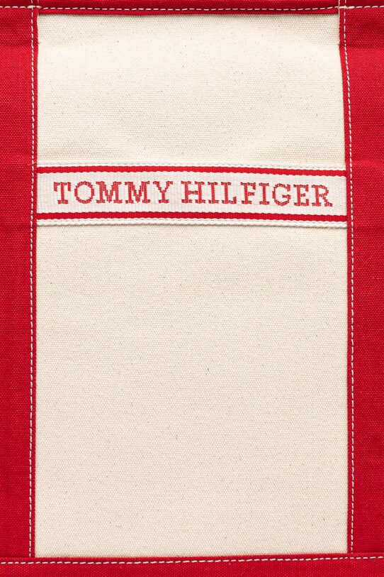 Tommy Hilfiger borsa a mano in cotone rosso AW0AW17421