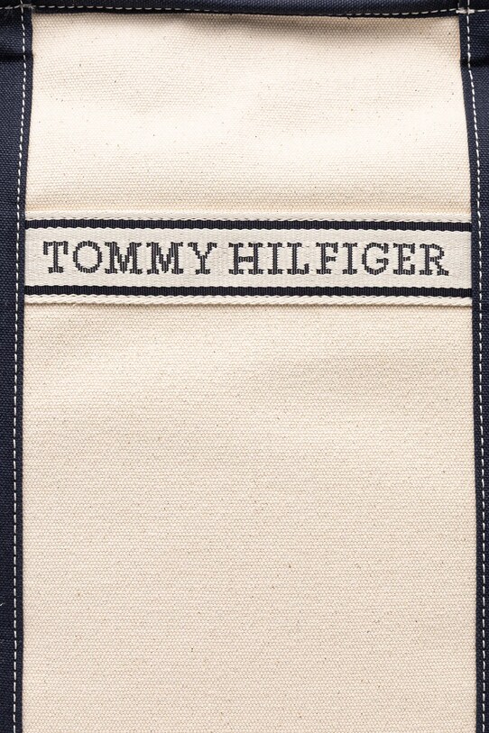 Kiegészítők Tommy Hilfiger pamut táska AW0AW17421 bézs