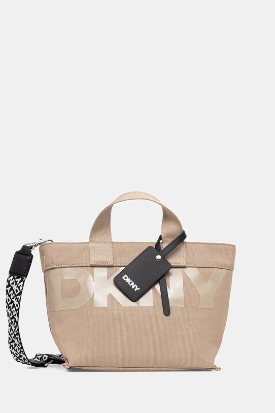 Чанта Dkny надпис бежов R51AGJ49