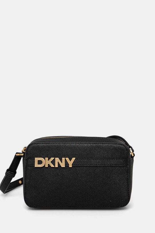 Kožená kabelka Dkny nášivka černá R51E1J31