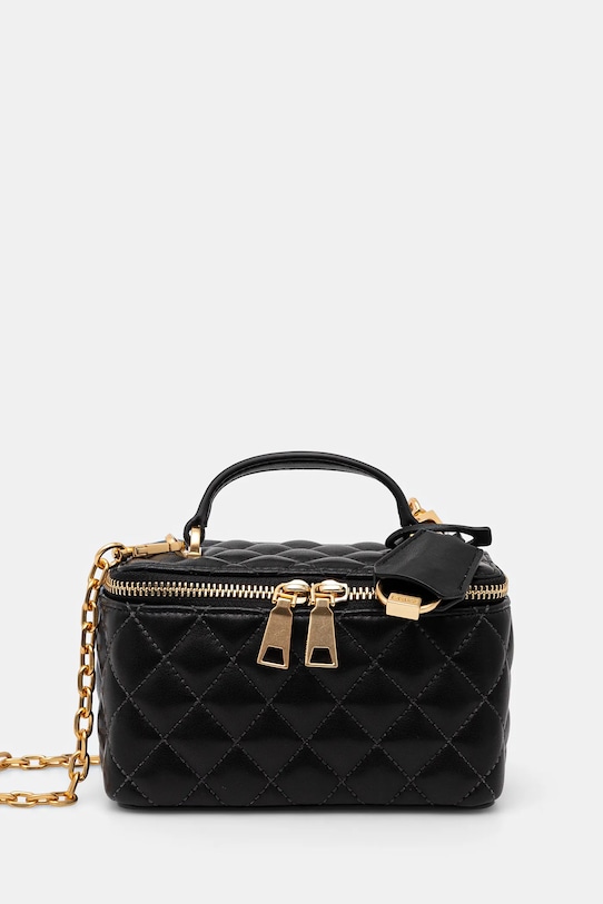 Шкіряна сумочка Dkny лицьова шкіра чорний R44EKI79