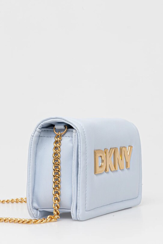 Kožená kabelka Dkny R44GKB74 modrá SS25