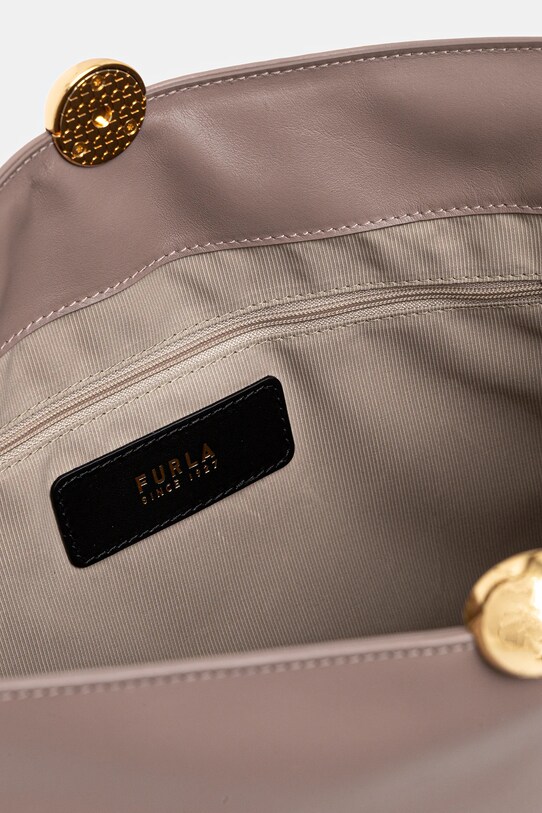 Kožená kabelka Furla WB01365.BX3168.MA200 šedá