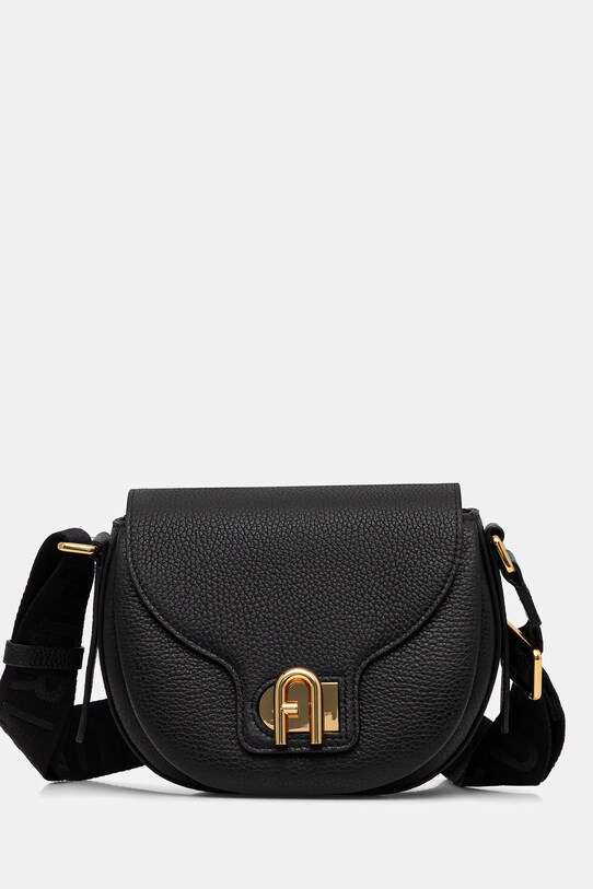 Furla geantă de piele uni negru WB01491.BX3916.N9800