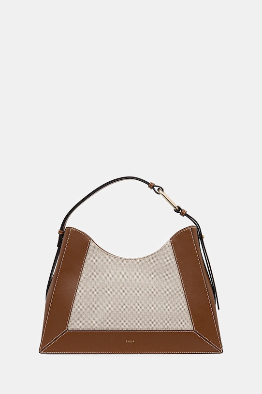 Taška Furla jednofarebný hnedá WB01246.BX0654.TCO00