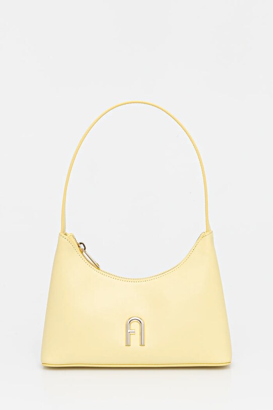 Шкіряна сумочка Furla лицьова шкіра жовтий WB00863.AX0733.3684S
