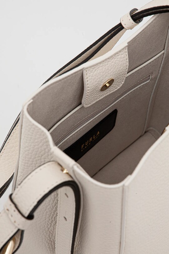 Kožená kabelka Furla WB01373.HSF000.PNN00 bílá