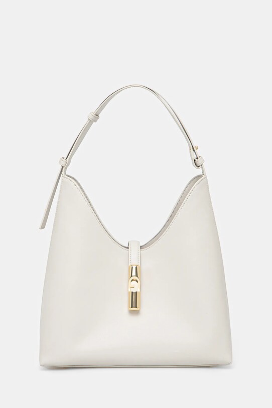 Δερμάτινη τσάντα Furla λείο δέρμα λευκό WB01499.BX3104.1704S