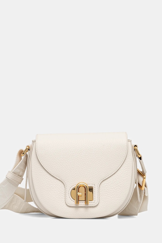 Δερμάτινη τσάντα Furla λείο δέρμα λευκό WB01491.BX0356.3762S