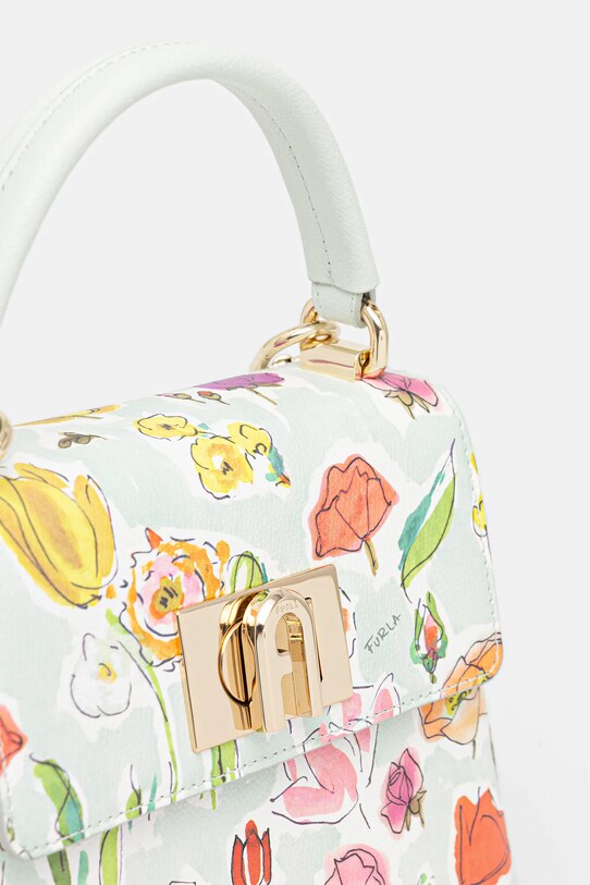 Furla poșetă de piele verde WB01262.BX3865.TRU00
