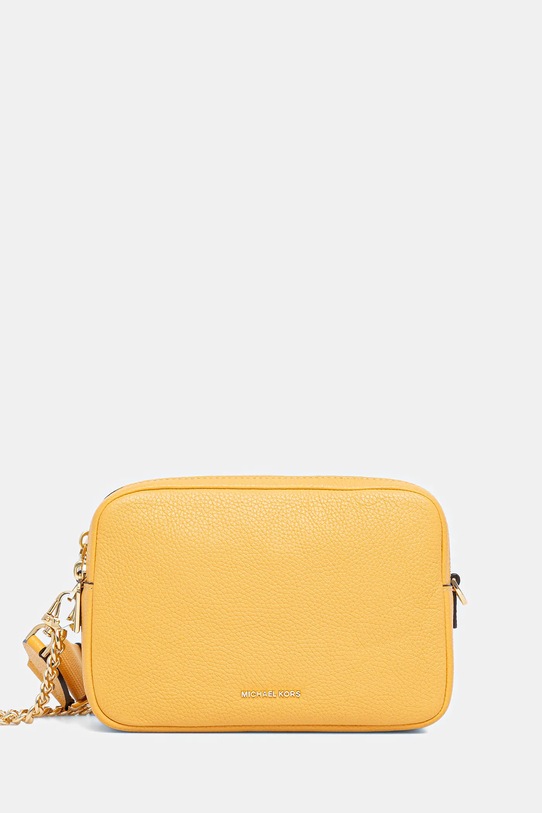 Кожена чанта MICHAEL Michael Kors гладка кожа жълт 32S5GYTC5L