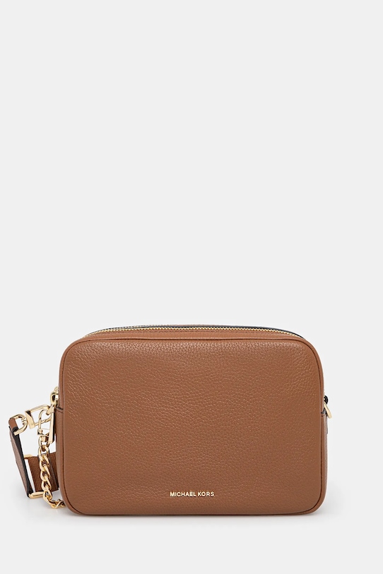 Кожена чанта MICHAEL Michael Kors гладка кожа кафяв 32S5GYTC5L