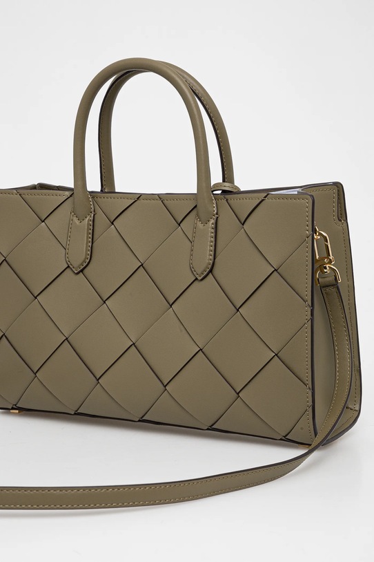 Kožená kabelka MICHAEL Michael Kors zelená 30S5GETS2L