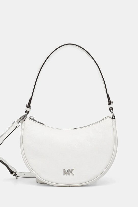 Кожена чанта MICHAEL Michael Kors гладка кожа бял 32S5S8QU1L