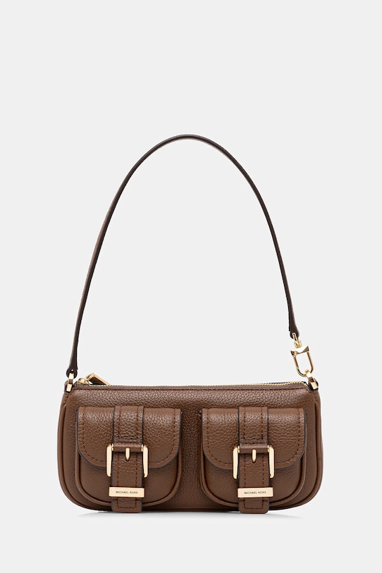 Kožená kabelka MICHAEL Michael Kors přírodní kůže hnědá 32S5GZCU1L