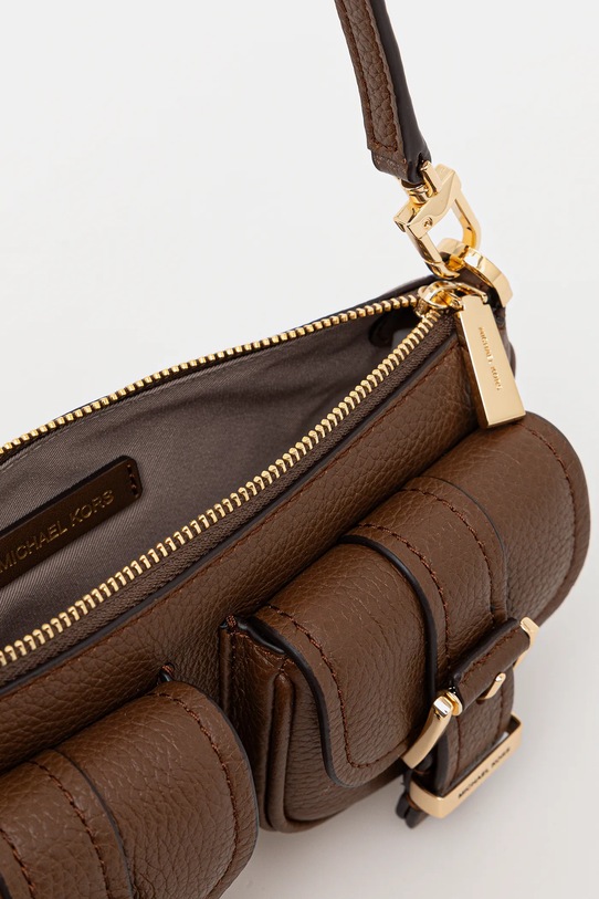 Kožená kabelka MICHAEL Michael Kors 32S5GZCU1L hnědá