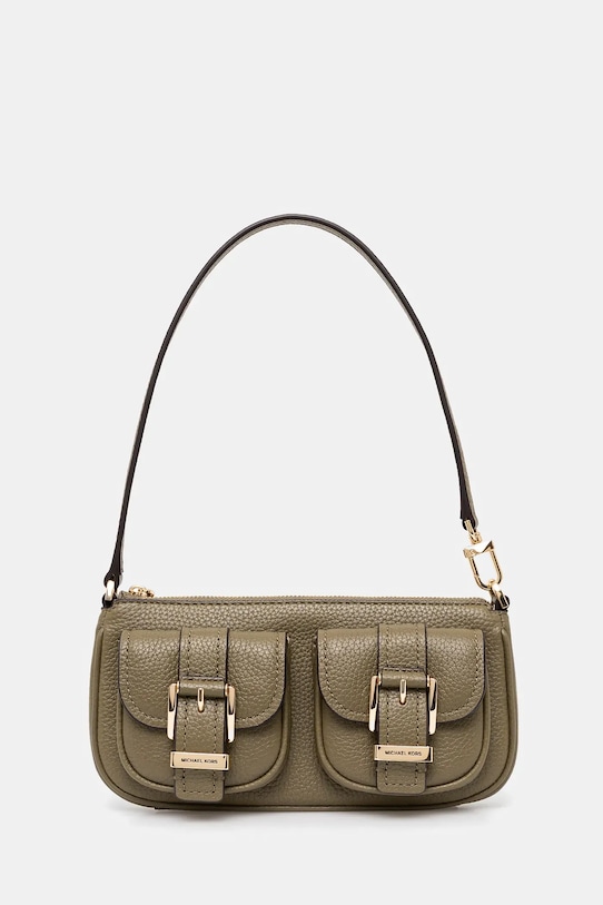 Kožená kabelka MICHAEL Michael Kors přírodní kůže zelená 32S5GZCU1L