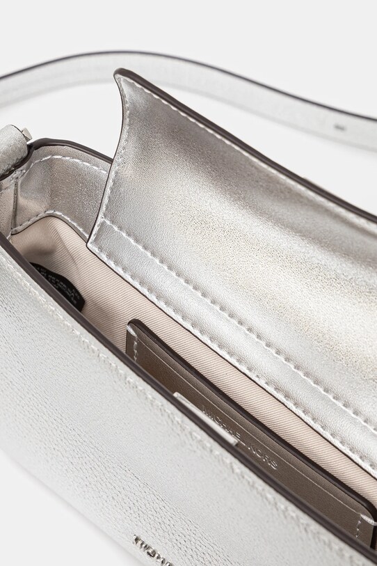Kožená kabelka MICHAEL Michael Kors 32S5SYTC5M strieborná