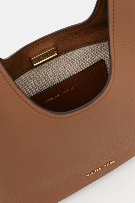 Kožená kabelka MICHAEL Michael Kors 30F4GY5H1L hnedá