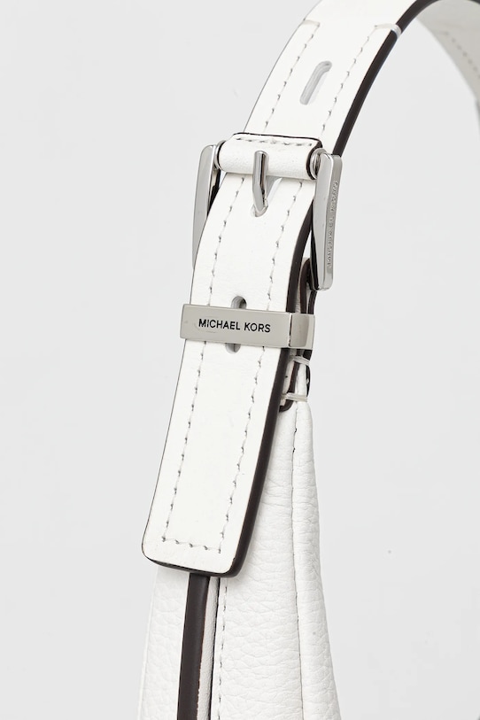 Kožená kabelka MICHAEL Michael Kors biela 30F4SY5H1L