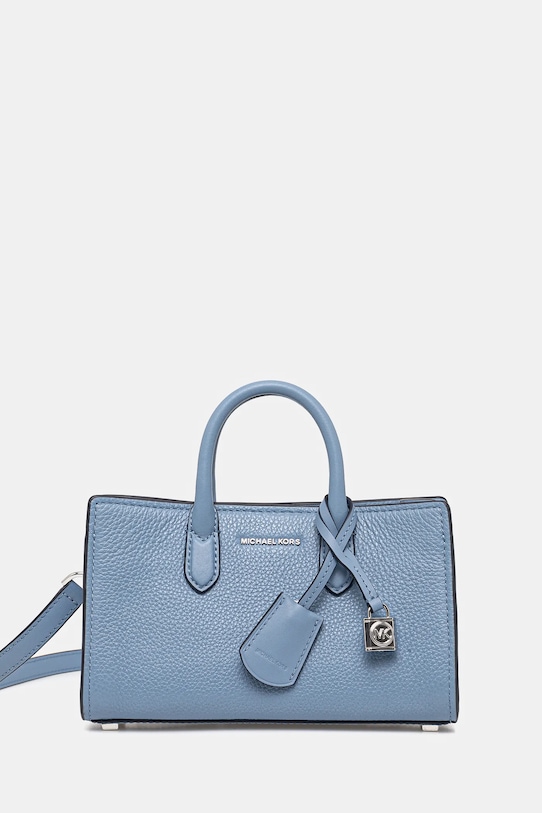 Kožená kabelka MICHAEL Michael Kors přírodní kůže modrá 32F4SETC0L