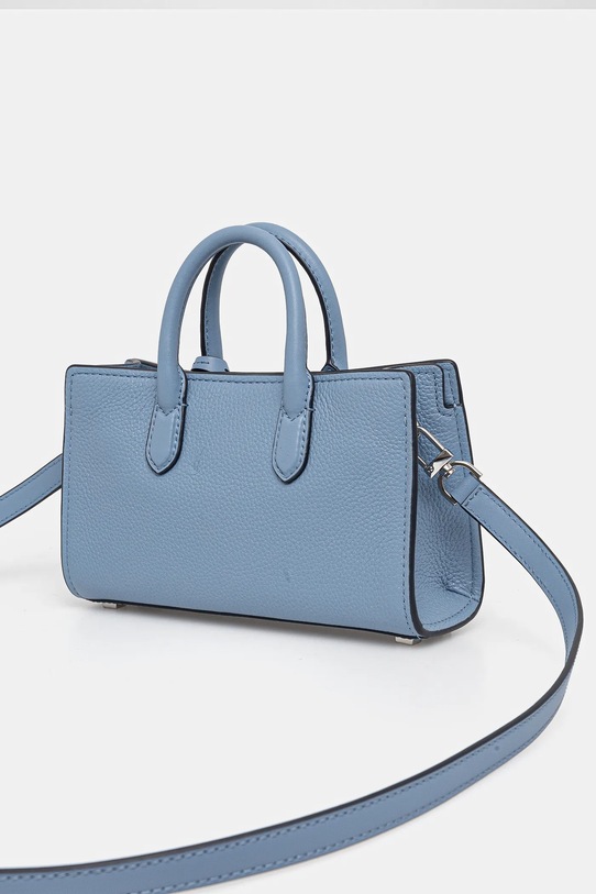 Kožená kabelka MICHAEL Michael Kors modrá 32F4SETC0L